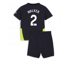Manchester City Kyle Walker #2 Koszulka Wyjazdowa dzieci 2024-25 Krótki Rękaw (+ krótkie spodenki)